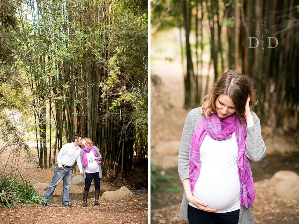 Fullerton Arboretum Maternity Photos with Bamboo