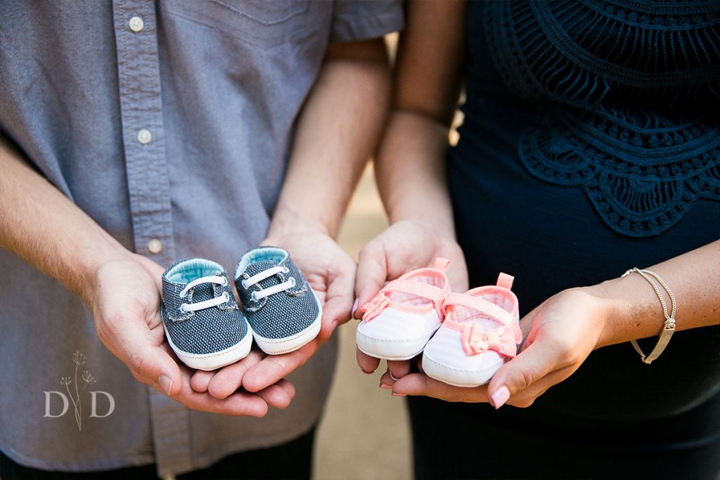 Cute Baby Shoes Maternity Photography