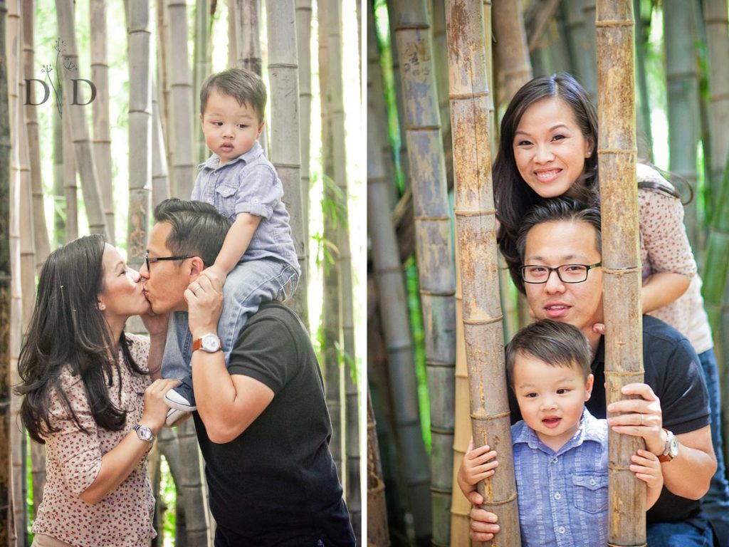 LA Arboretum Family Photo in the Bamboo