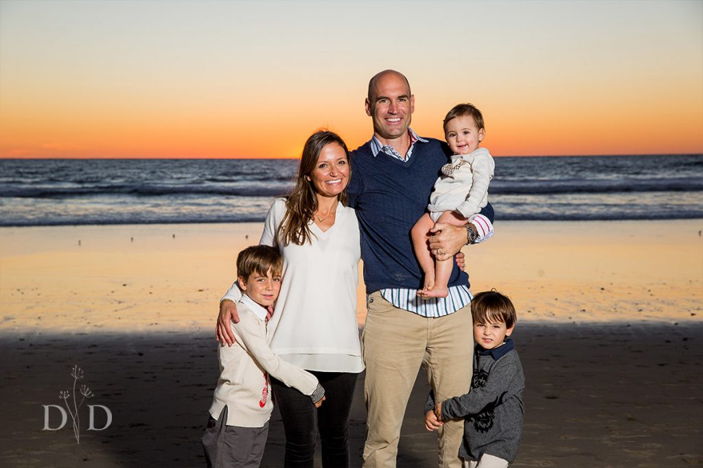 Manhattan Beach Family Photo with Sunset