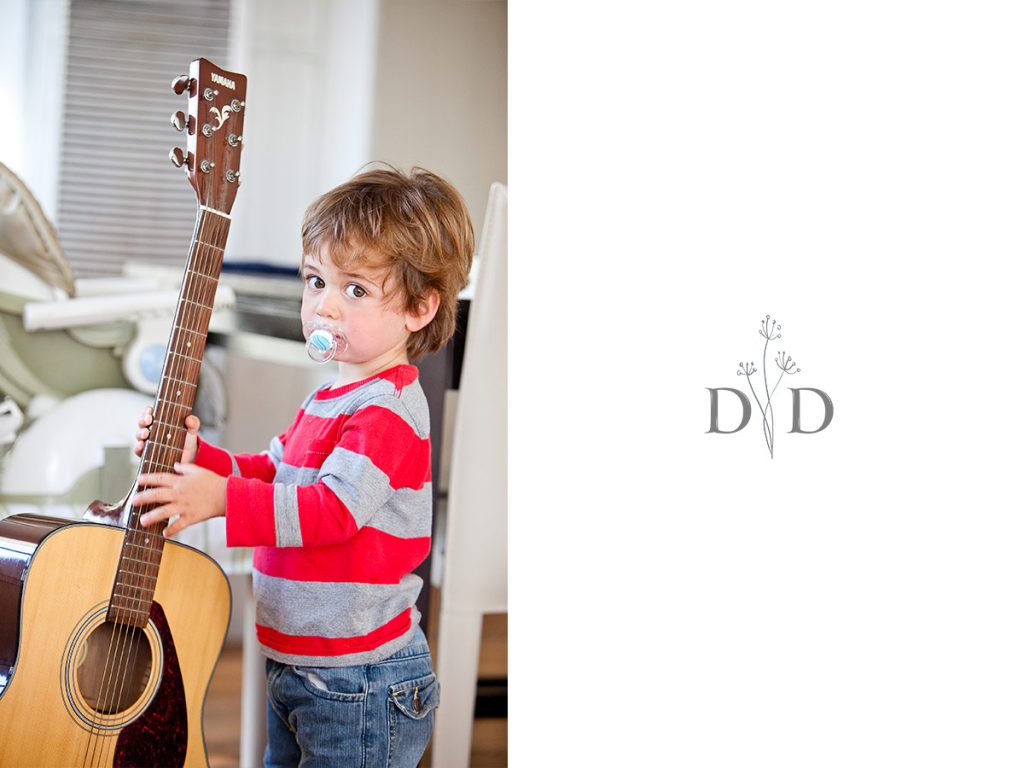 Lifestyle Family Photo of Son with Guitar
