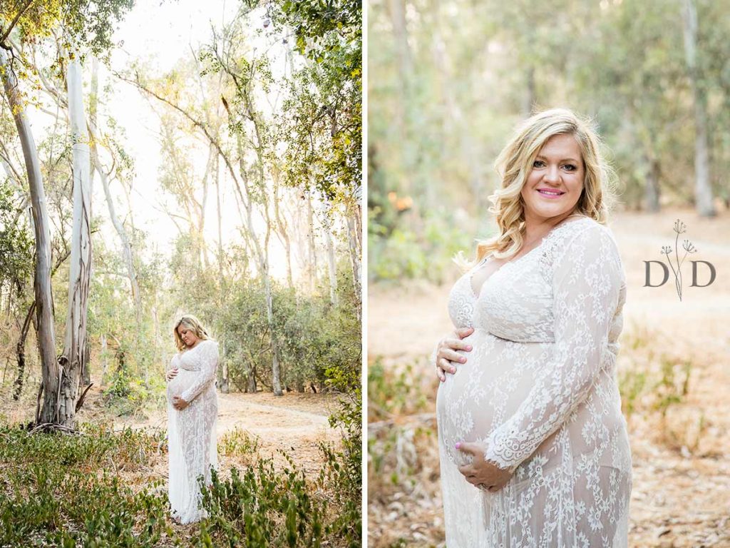 Maternity Photography in a White Dress