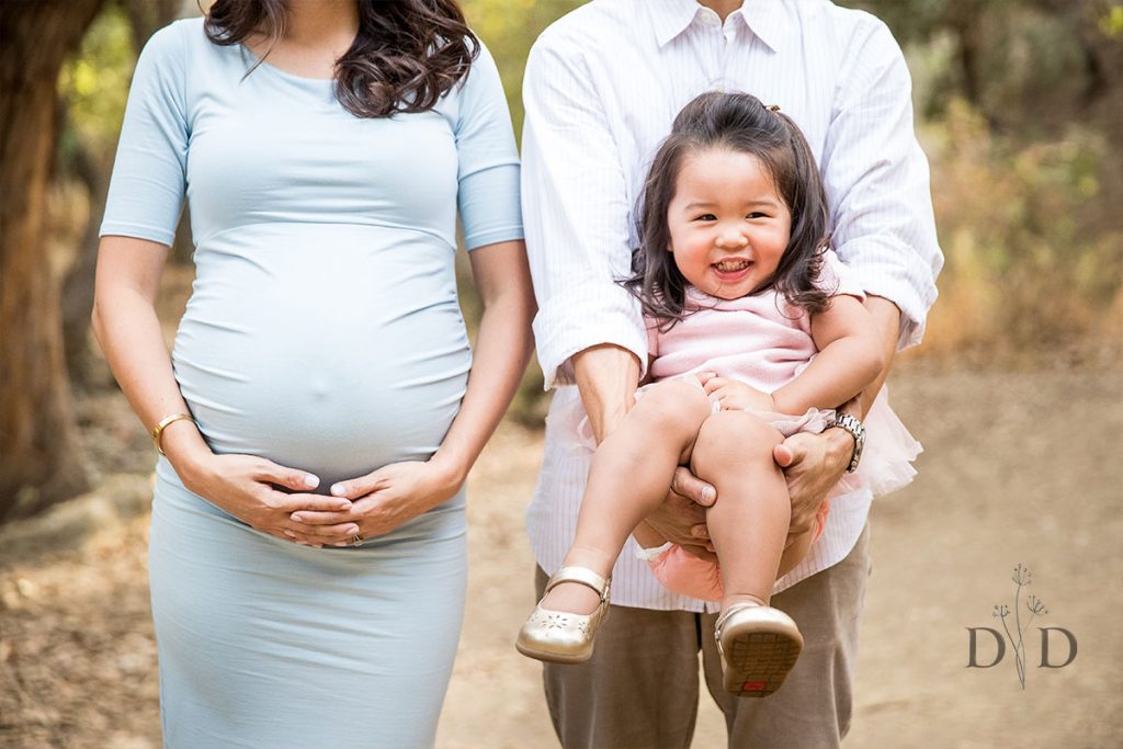 Family Photography with Daughter and Pregnant Mom