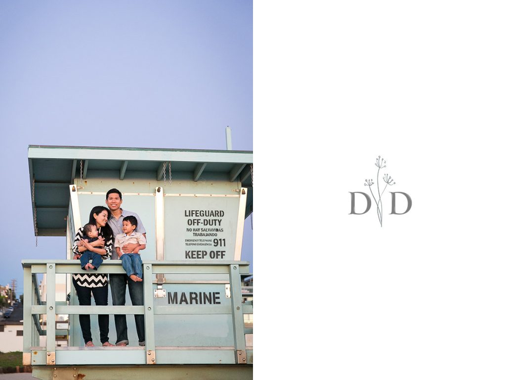 Family Photography with Beach Lifeguard Tower