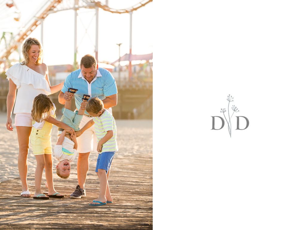 Family Photography Santa Monica Beach Boardwalk