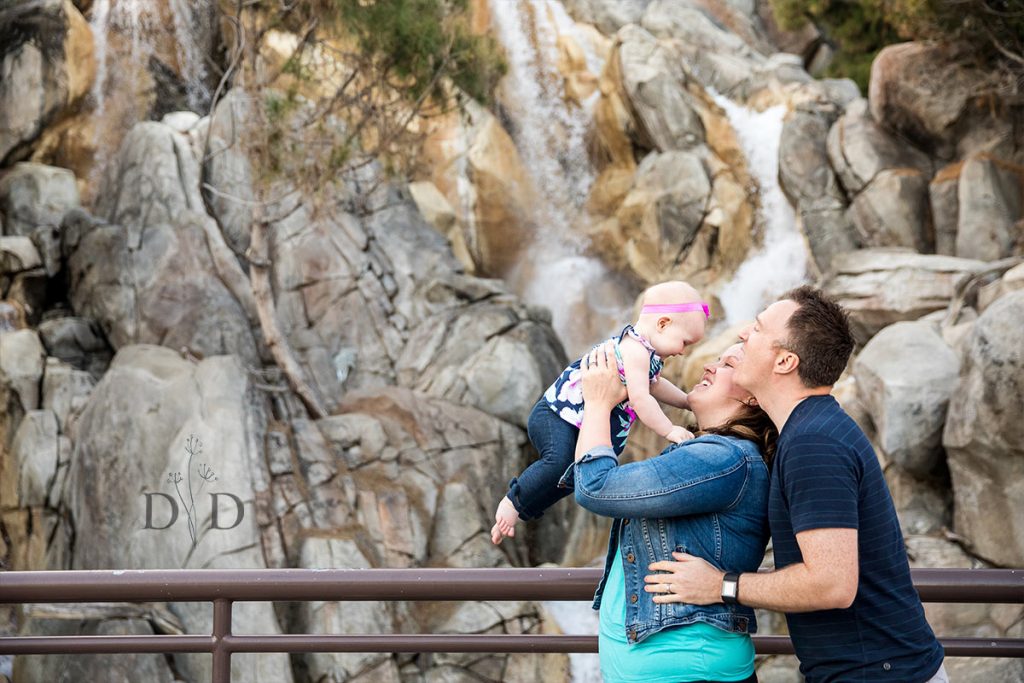 California Adventures Family Photos Waterfall