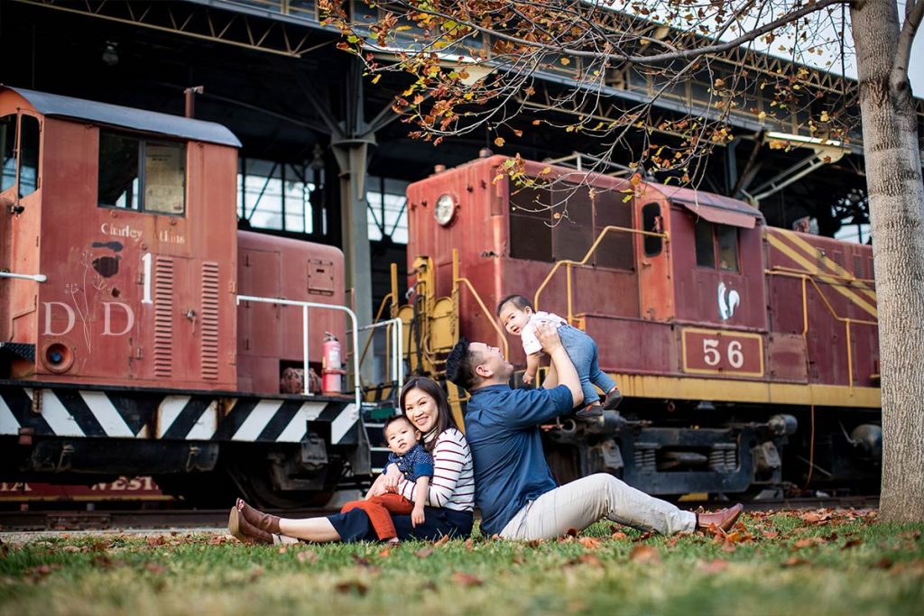 Family Photography Travel Town Trains